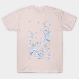 licht blue dragon pink pastel T-Shirt
